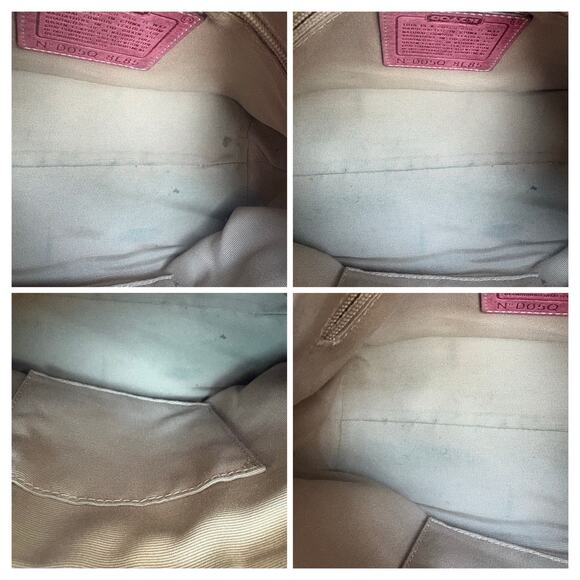 VTG Y2K Coach Leatherware Purse 8E85 Mini Baguette Handbag Red Zip Top - Picture 16 of 17